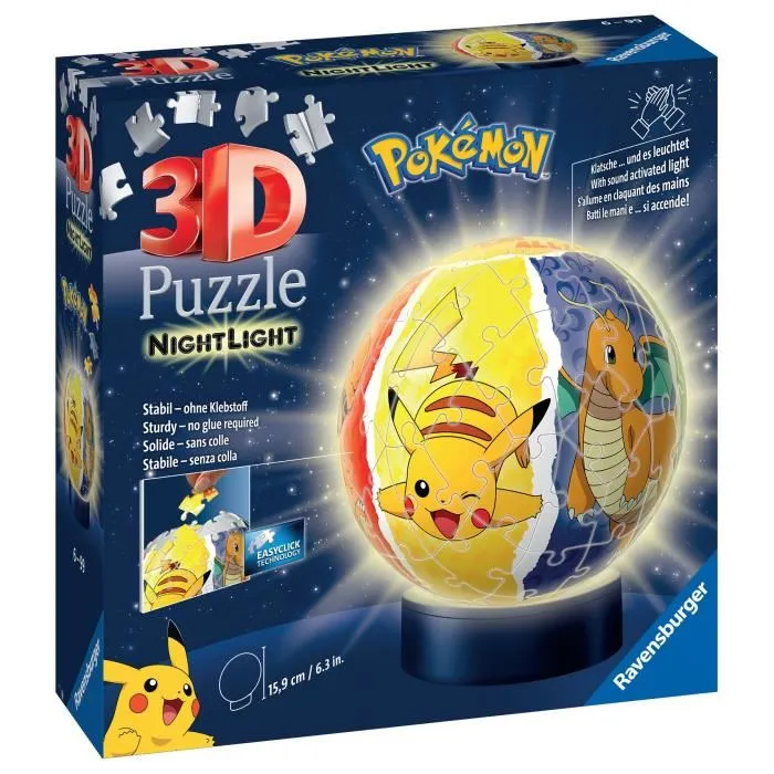 Ravensburger Rompecabezas 3D Pokémon 72 Piezas con Luz LED Incluida para Niños 2