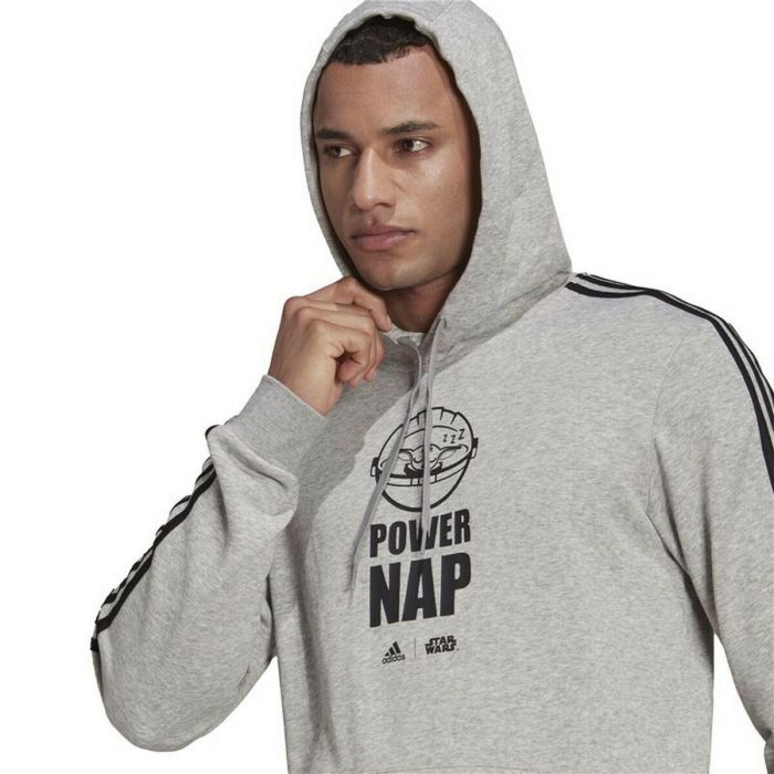 Sudadera con Capucha Hombre Adidas X Star Wars: The Mandalorian Gris claro 2