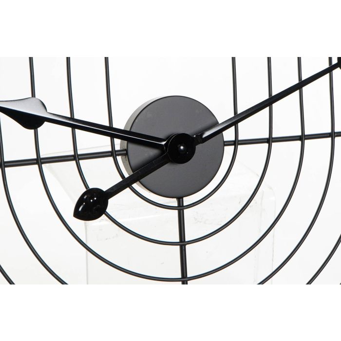 DKD Home Decor Reloj de Pared Moderno Negro Dorado 3 x 60 x 60 cm (2 Unidades) 2