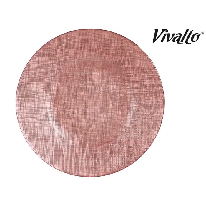Plato de vidrio rosa pastel 21 cm - Vivalto (24 Unidades) 1 Plato de vidrio rosa pastel 21 cm - Vivalto (24 Unidades) 1