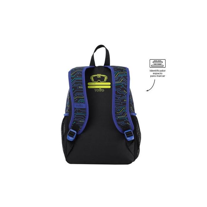 Totto Mochila Morral Mettaverse M con compartimiento principal, correas ajustables y bolsillos laterales MJ04MTV002-2320-5CEM 2 Totto Mochila Morral Mettaverse M con compartimiento principal, correas ajustables y bolsillos laterales MJ04MTV002-2320-5CEM 2