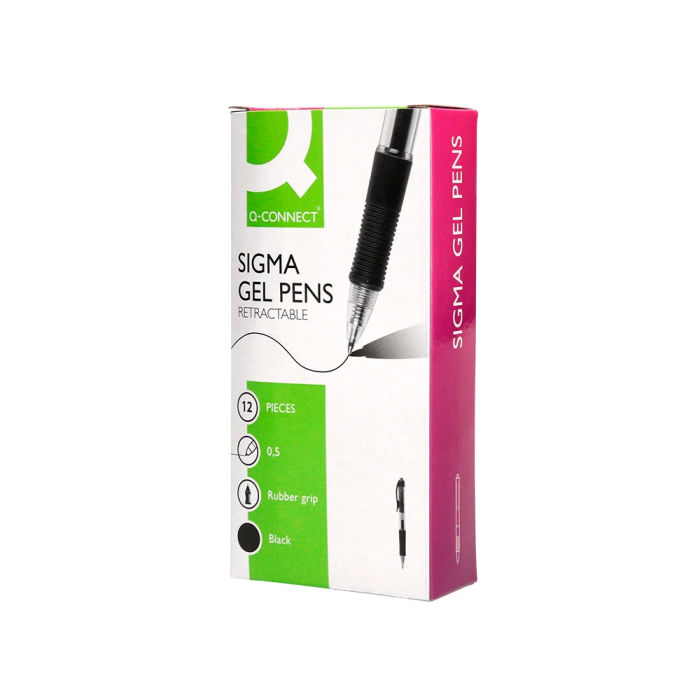 Q-connect Bolígrafo Sigma Retráctil Tinta Gel Negro 0.5 mm 7 Q-connect Bolígrafo Sigma Retráctil Tinta Gel Negro 0.5 mm 7