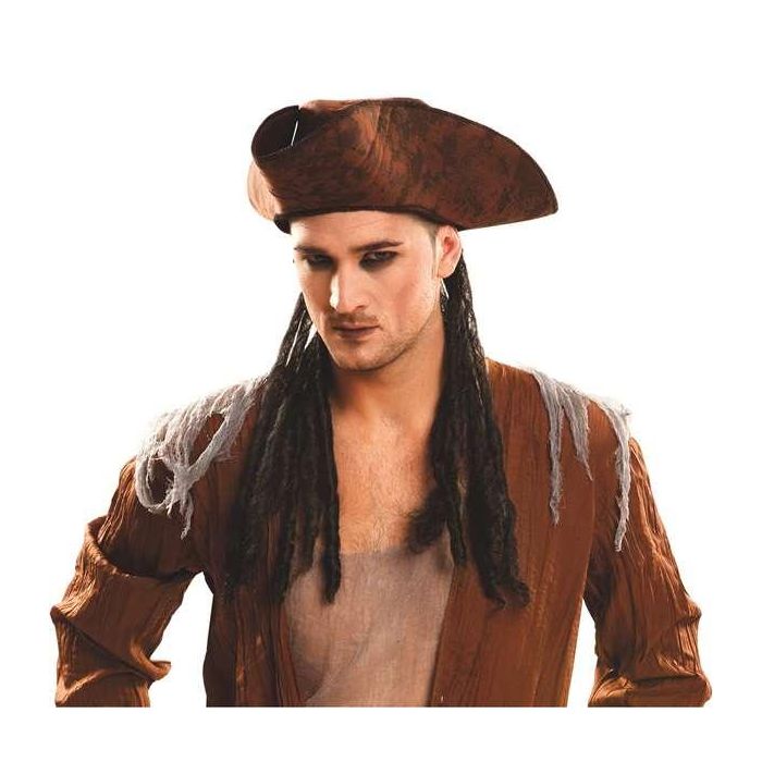 Sombrero pirata con trenzas 58 cm Sombrero pirata con trenzas 58 cm