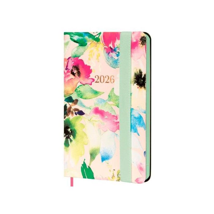 Finocam F2-82x127 mm Agenda Flexi Joy Semanal Vista Tapa Blanda Bloom 2026, Pequeña y Ligera