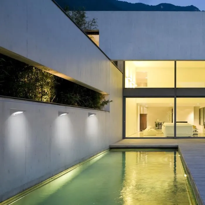 Lumi Jardin Foco de Pared Exterior Impermeable con Detector, 21 LED, 330 Lúmenes, Giratorio 120°, Panel Solar, 3 Modos de Iluminación, Autonomía 8h 3