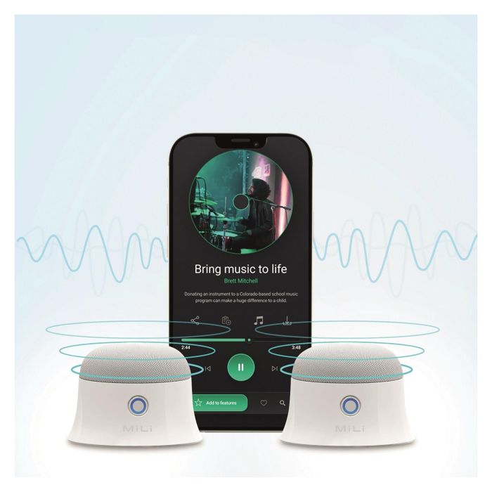 Ultron 461887 Altavoz Bluetooth Portátil Inalámbrico, 3W, Blanco, 2 Unidades 2