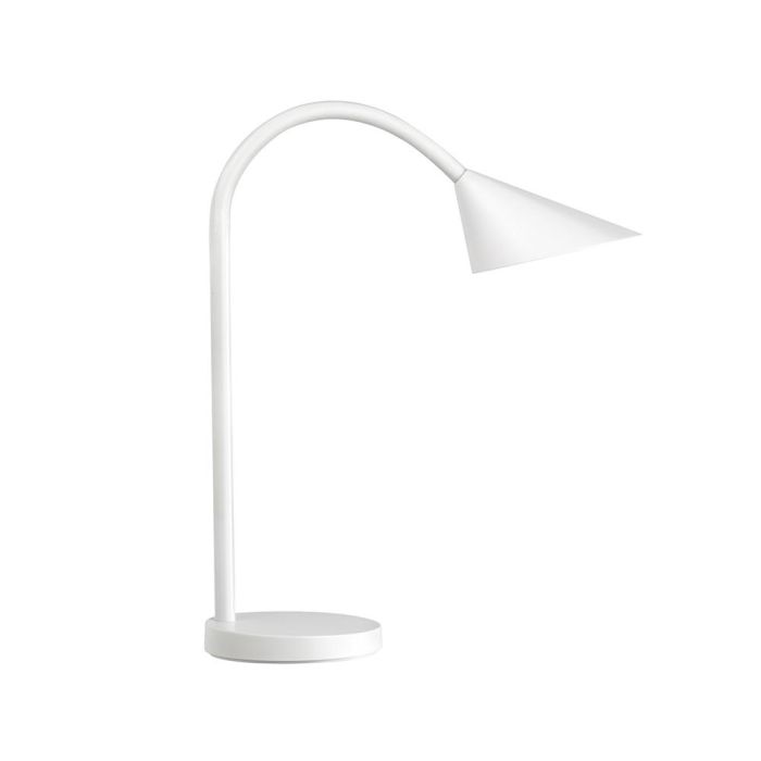 Lampara De Escritorio Unilux Sol Led 4 W Brazo Flexible Abs Y Metal Blanco Base 14 cm Diametro 1