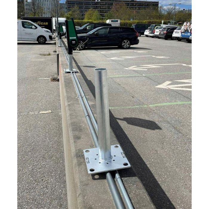 Next Green GP60-160 Combo Soporte de Suelo Adaptador para Postes de Carga, Fundaciones Ø 60mm, CC 160mm 7
