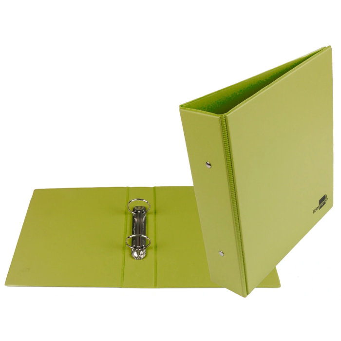 Liderpapel Carpeta A5 de 2 Anillas 40 mm de Cartón Forrado PVC, Verde 1