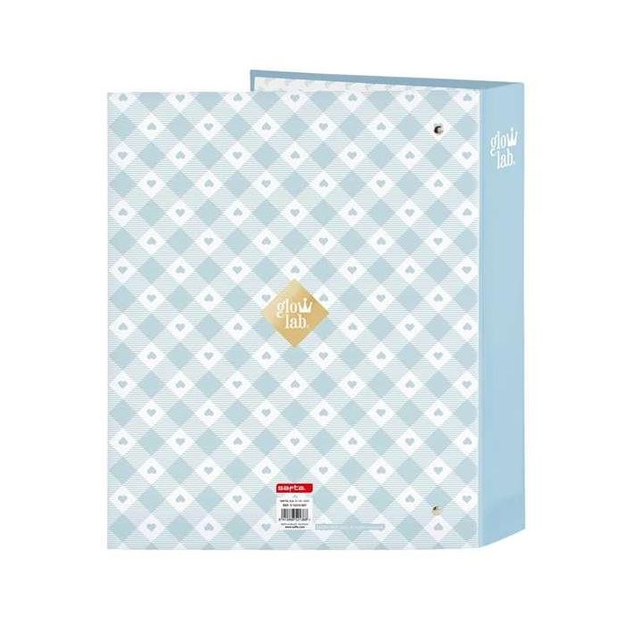 Carpeta de anillas Glow Lab Cisnes Azul A4 27 x 33 x 6 cm 1