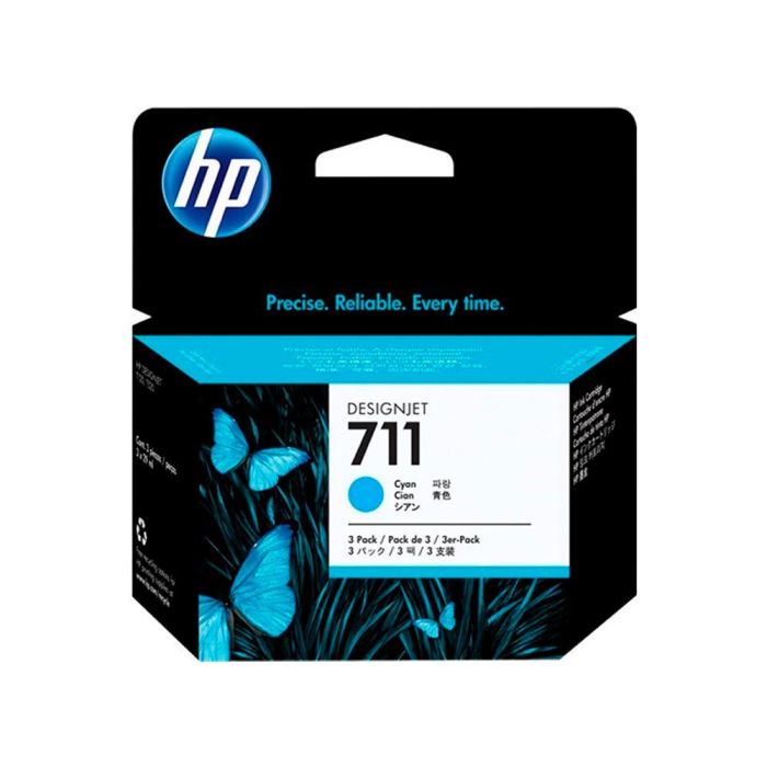 Hp Tinta Cian Designjet T120-T520 - Nº 711 Pack 3 1