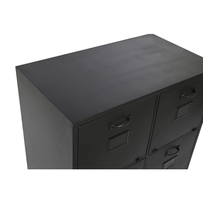 DKD Home Decor Cajonera Loft Negro Metal 75 x 45 x 80 cm 1