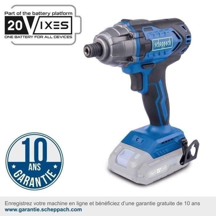 Llave de impacto inalámbrica 1/4 - SCHEPPACH - 20V IXES - Par 180 Nm - sin batería ni cargador - C-ID180-X 1 Llave de impacto inalámbrica 1/4 - SCHEPPACH - 20V IXES - Par 180 Nm - sin batería ni cargador - C-ID180-X 1