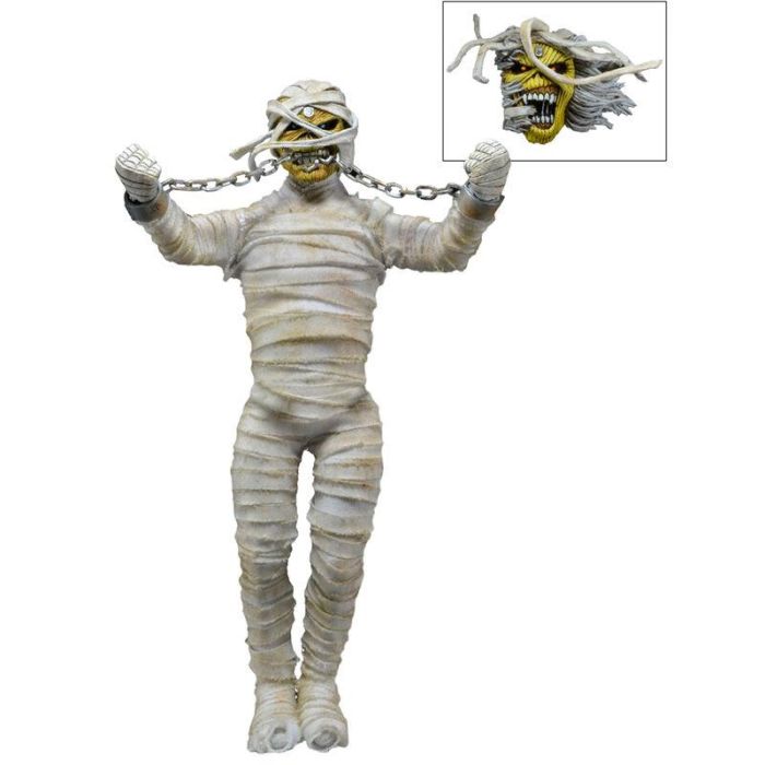 NECA Figura articulada Eddie Iron Maiden Mummy Retro 20cm con ropa de tela