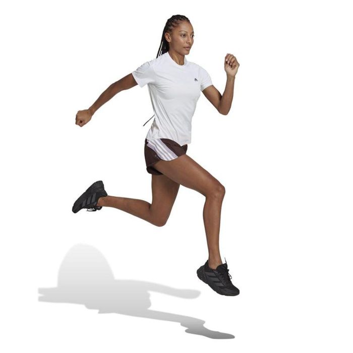 Pantalones Cortos Deportivos para Mujer Adidas Hyperglam Castaño 3