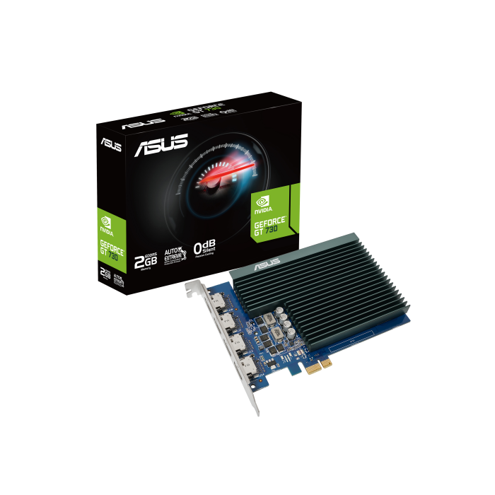 Asus 90YV0H20-M0NA00 Tarjeta Gráfica NVIDIA GeForce GT 730 2GB GDDR5 64 bits PCIe 2.0 384 CUDA Cores Resolución 4K HDMI 4