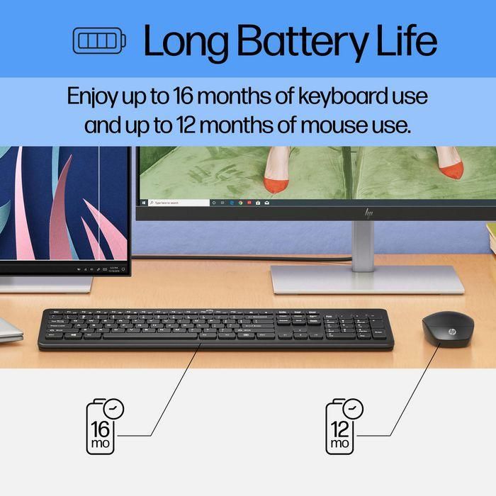 HP 230 DEN Combo de Teclado y Ratón Inalámbricos Silencioso y Ergonómico para Máxima Eficiencia y Mínimo Ruido, Batería Larga Duración 11 HP 230 DEN Combo de Teclado y Ratón Inalámbricos Silencioso y Ergonómico para Máxima Eficiencia y Mínimo Ruido, Batería Larga Duración 11