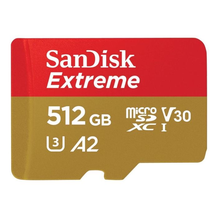 SanDisk Extreme 512 GB MicroSDHC UHS-I Clase 10 SDSQXAV-512G-GN6MA - 190 MB/s, 130 MB/s, Resistente a golpes, agua y rayos X