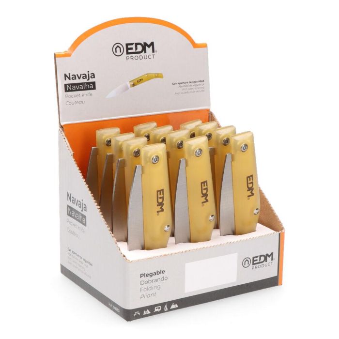 Edm Navaja Pedraforca Mango Plástico 181 mm Acero Inoxidable Profesional Doméstico Plegable Marrón 3