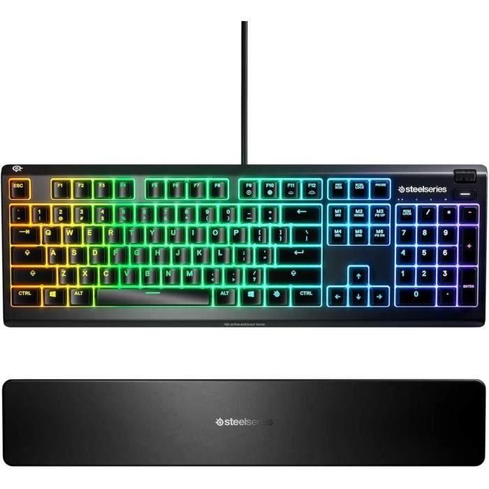 Teclado mecánico para juegos - STEELSERIES - APEX 3 - Ultra silencioso - Negro 2