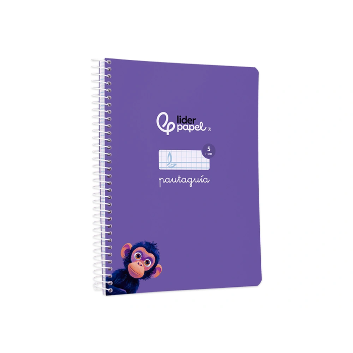 Liderpapel Cuaderno Espiral A5 Tapa Blanda 40 Hojas 75gr Cuadro Pautado 5mm Color Lila 4