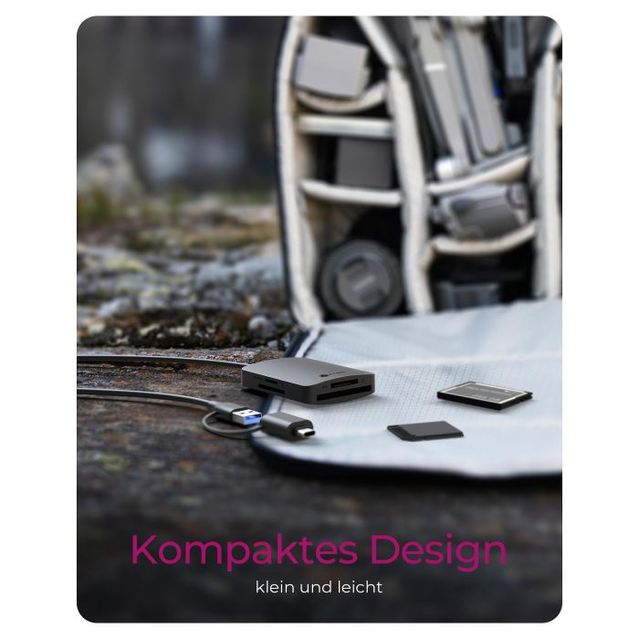 ICY BOX IB-CR302-CU3 Lector de Tarjetas USB 3.2 Gen 1 para CF, MS, MicroSD y SD, Aluminio Negro 2