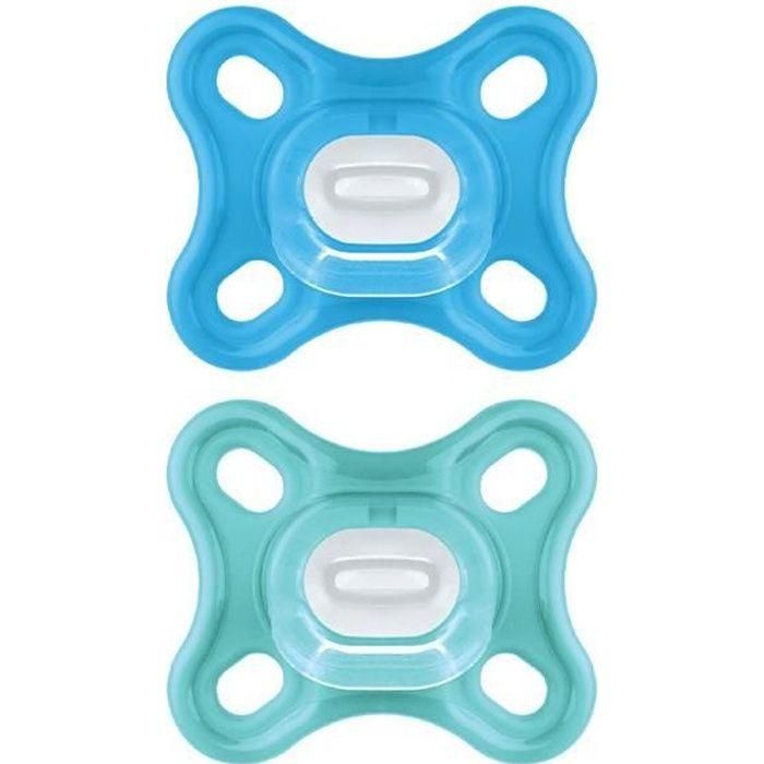 MAM Chupete Comfort Fisiológico Silicona 0-2 meses Azul - Set de 2 con Caja de Esterilización MAM Chupete Comfort Fisiológico Silicona 0-2 meses Azul - Set de 2 con Caja de Esterilización
