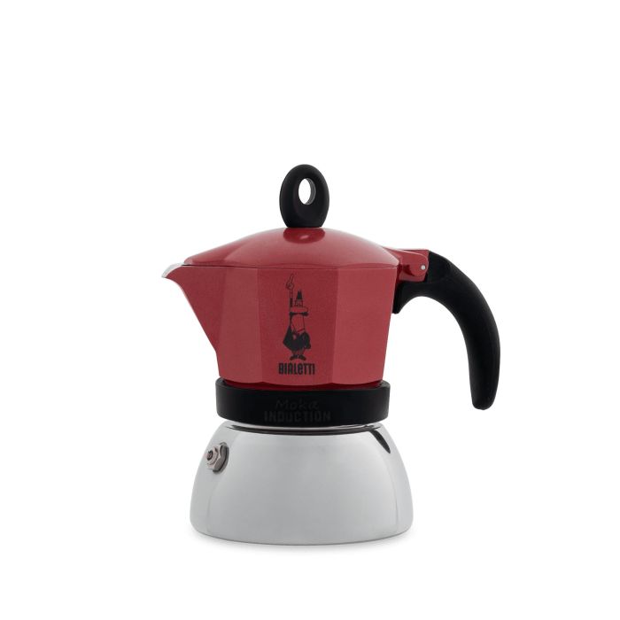 Bialetti Coffee Maker Moka Induction Aluminum 160Ml Red