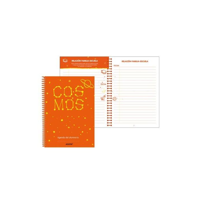 Agenda Escolar Additio Cosmos Infantil No Fechada Espiral Tapa Pp A5 (3-8 Años)