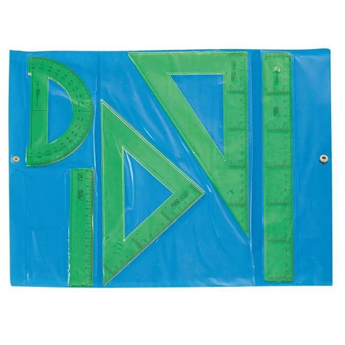 Safta Conjunto de Dibujo Escolar Completo con Reglas Verdes para Niños de 3 Años - Material Preescolar 4