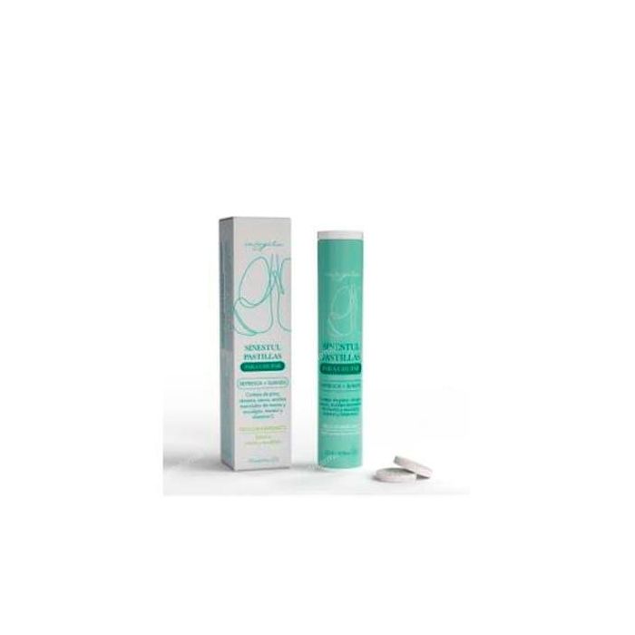 Sinestul Pastillas Menta Eucalipto con Pino, Drosera y Saúco | Suavizan y Refrescan | Vitamina C | Vegano | Sin Gluten | 20 Comprimidos