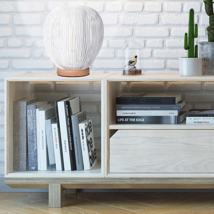 Home Deco Light Lámpara de Mesa Bola Blanca d.26 cm h.28 cm 2 Home Deco Light Lámpara de Mesa Bola Blanca d.26 cm h.28 cm 2