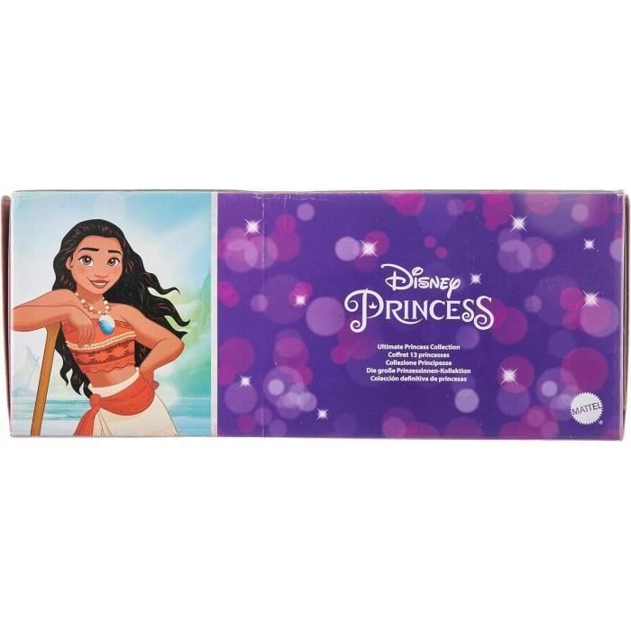 Mattel Disney Sparkling Princesses Playset con 13 muñecas con moda y accesorios brillantes, 3 años, HPG74 3