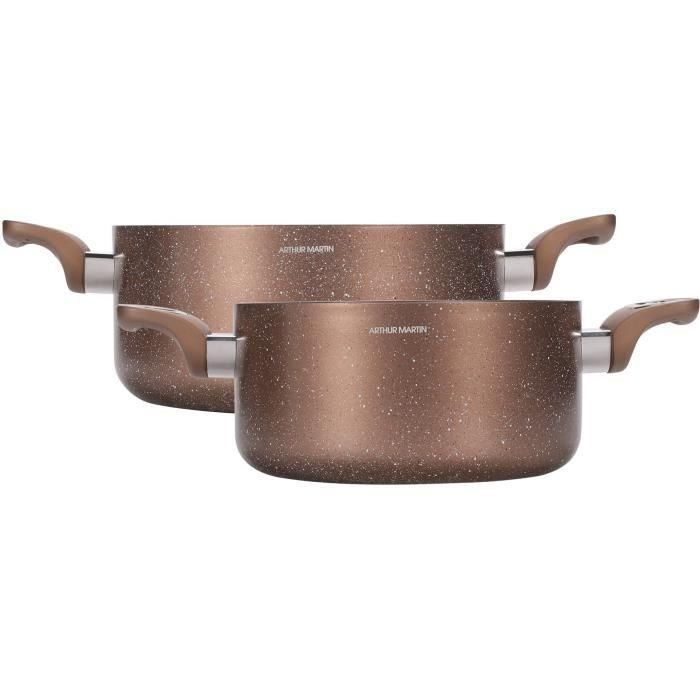 Juego de ollas - ARTHUR MARTIN - AM9820 - 20-24 cm con tapa de vidrio - Aluminio - Todas las fuentes de calor, incluida la inducción 3 Juego de ollas - ARTHUR MARTIN - AM9820 - 20-24 cm con tapa de vidrio - Aluminio - Todas las fuentes de calor, incluida la inducción 3