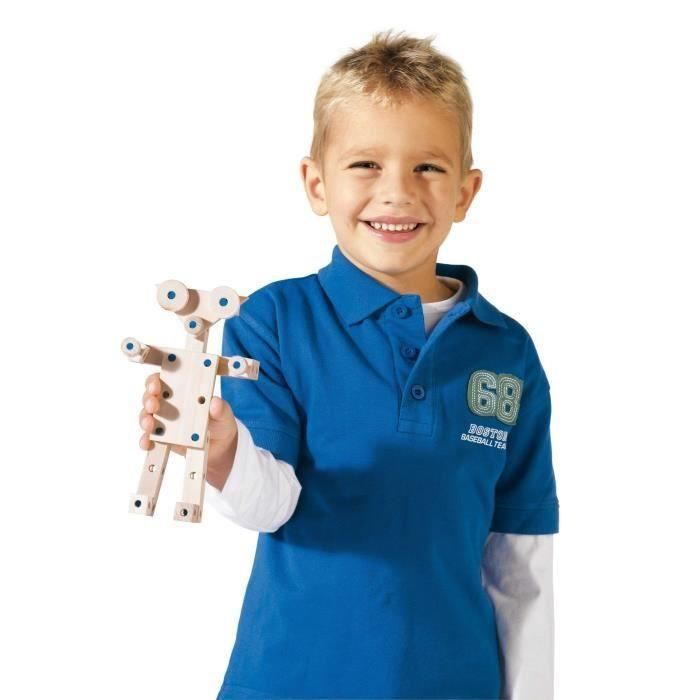 Ses Creative Kit para el joven ebanista - Juego de construcción de madera con 46 piezas, mazo y sistema de tapones - A partir de 3 años 1 Ses Creative Kit para el joven ebanista - Juego de construcción de madera con 46 piezas, mazo y sistema de tapones - A partir de 3 años 1