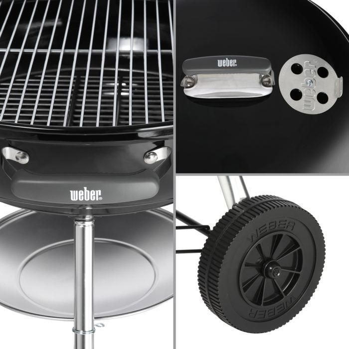 Barbacoa de carbón WEBER Compact - Acero cromado - Ø 57 cm 2 Barbacoa de carbón WEBER Compact - Acero cromado - Ø 57 cm 2