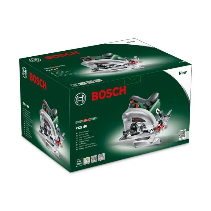 Bosch Sierra Circular PKS 40 Herramienta Potente 850W Profundidad de Corte 40mm Ideal para Madera 1