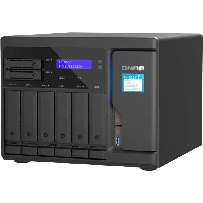 QNAP TS-855X-8G NAS Torre 8 Bahías Intel Atom C5125 8GB DDR4 Ethernet 10GbE 5