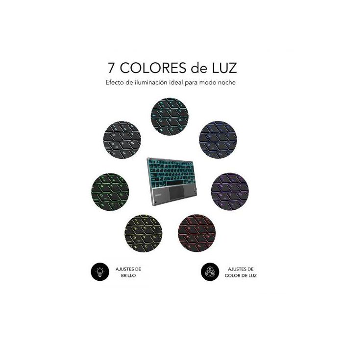 SUBBLIM Teclado Smart Backlit BT Keyboard Touchpad Grey 5 SUBBLIM Teclado Smart Backlit BT Keyboard Touchpad Grey 5