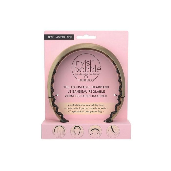 Invisibobble HAIRHALO Let's Get Fizzycal - Diadema ajustable con efecto metálico y tejido satinado