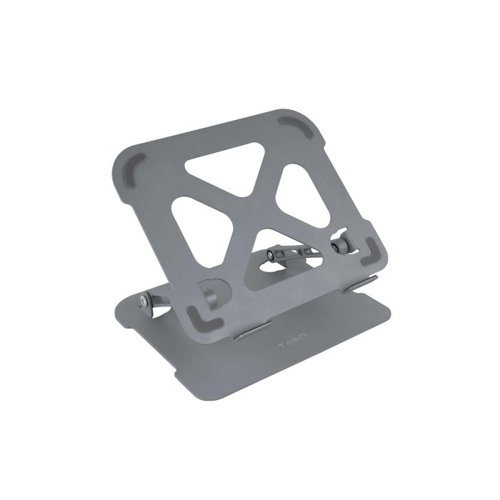 TooQ TQLRS0012-AL-G Soporte Portátil 11"-17.3" Ajustable Altura e Inclinación, Plegable, Ventilación Óptima, Gris para Oficina y Casa