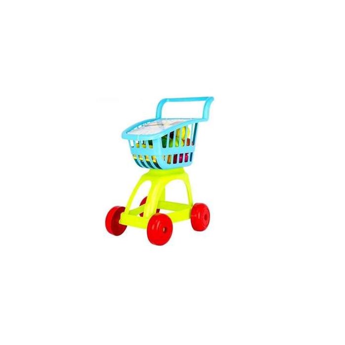Carro de compra con frutas, verduras y cajas de alimentos - modelos surtidos Carro de compra con frutas, verduras y cajas de alimentos - modelos surtidos