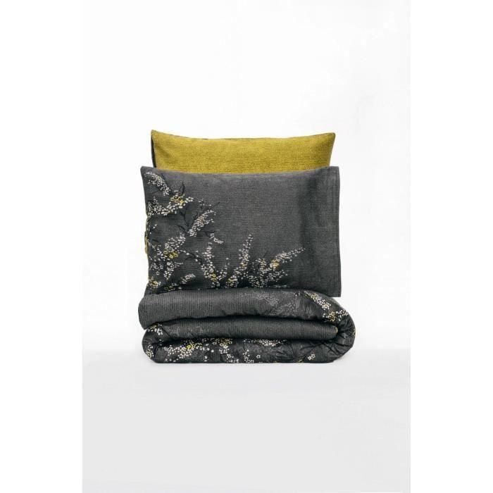 Juego de cama - 1 funda nórdica 220 x 240 cm + 2 fundas de almohada 60 x 60 cm - 100% algodón satén - Antracita 2 Juego de cama - 1 funda nórdica 220 x 240 cm + 2 fundas de almohada 60 x 60 cm - 100% algodón satén - Antracita 2