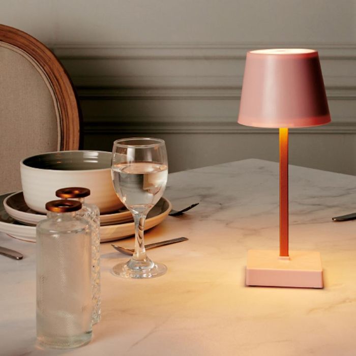 Home Deco Factory Lámpara Led Táctil Rosa 12 COB, 3 Intensidades, Pilas AAA, Decoración Moderna 4