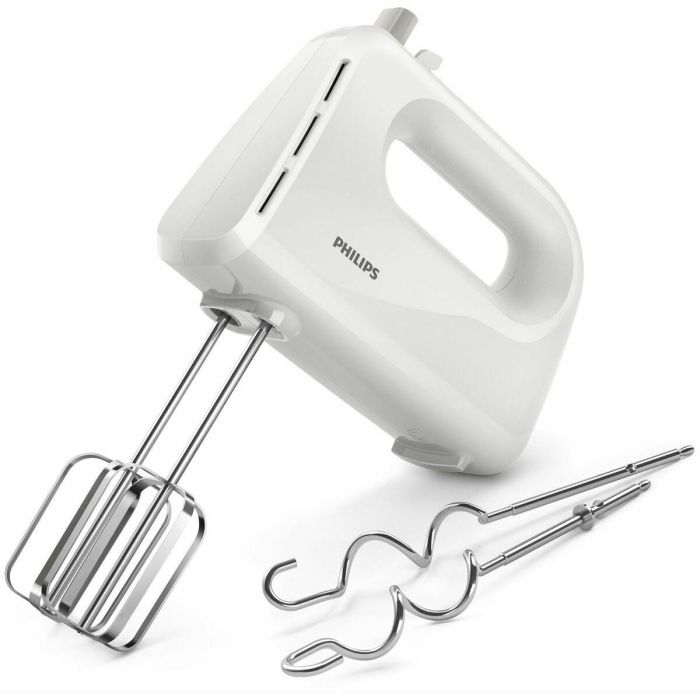 Batidora eléctrica - PHILIPS - HR3705/10 - 300 W - 5 velocidades + turbo - Blanco Batidora eléctrica - PHILIPS - HR3705/10 - 300 W - 5 velocidades + turbo - Blanco