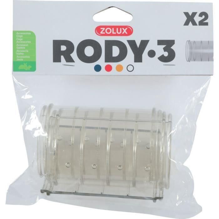 ZOLUX Tubo recto para jaula de roedores Rody3 Rodylounge - Accesorios de conexión - 2 piezas