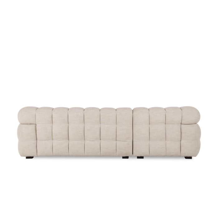 DKD Home Decor 2c24 Sofá Chaiselongue de Poliéster Color Beige - Dimensiones: 272 cm Ancho x 168 cm Fondo x 76 cm Alto 5