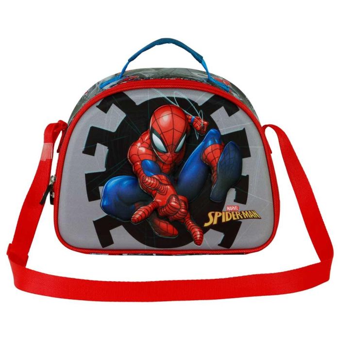 Bolsa Portamerienda 3D Symbol Marvel Spiderman Gris 1
