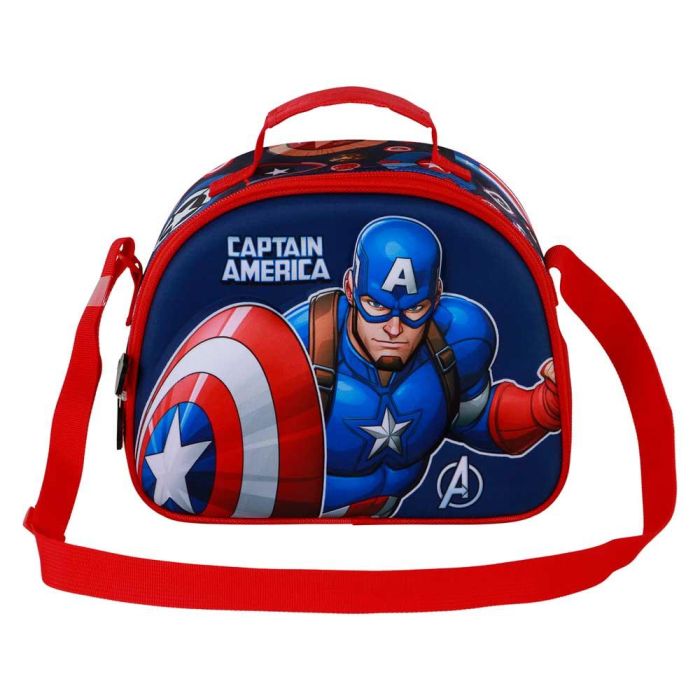 Bolsa Portamerienda 3D Patriot Marvel Capitán América Multicolor 1