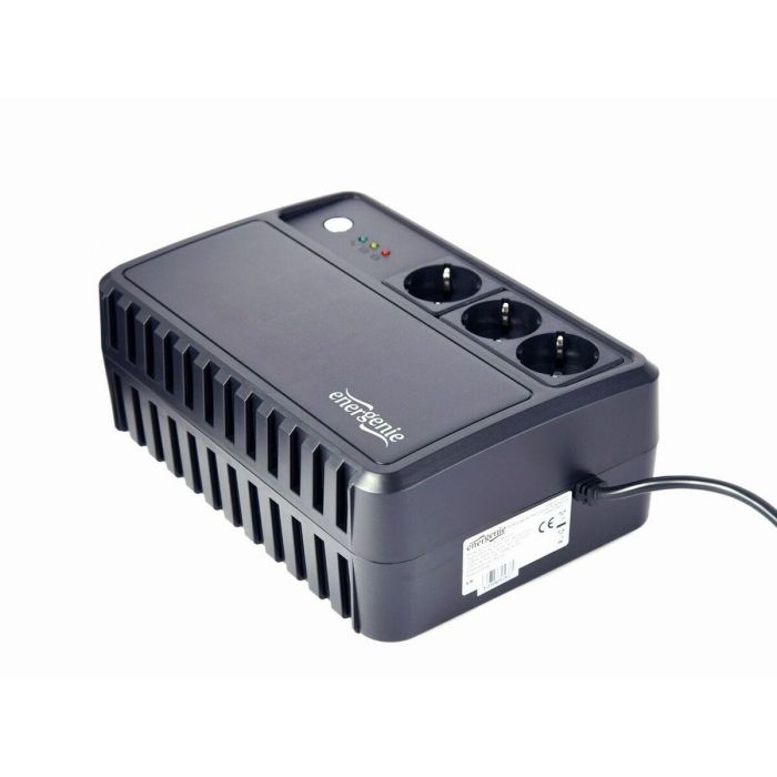 Gembird EG-UPS-3SDT600-01 Sistema Alimentación Ininterrumpida UPS Línea Interactiva 0.6 kVA 360W 3 Salidas AC Escritorio Negro